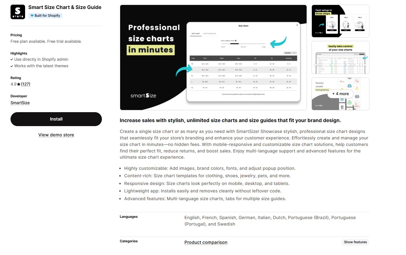 Smart Size Chart & Size Guide - Easy-to-understand Size Charts